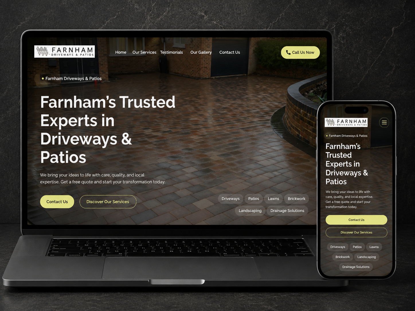 Driveways & Patios Website